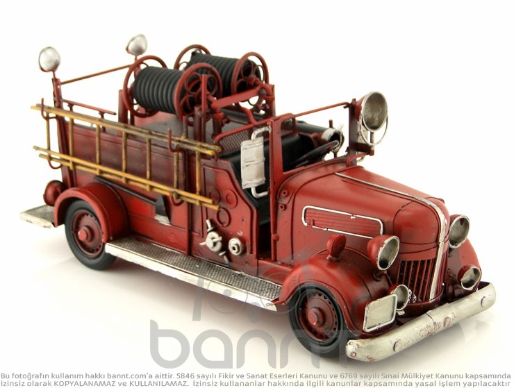 Retro Fire Truck (Büyük Boy)
