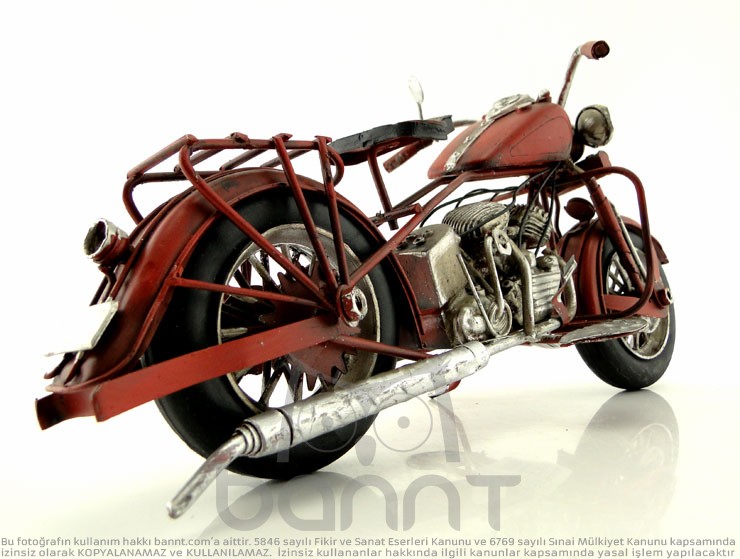 Custom Vintage Cruiser Motosiklet Kırmızı