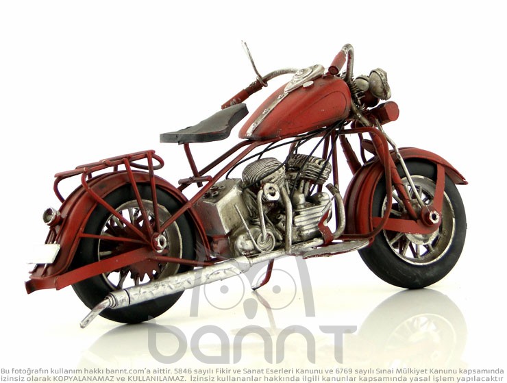 Custom Vintage Cruiser Motosiklet Kırmızı