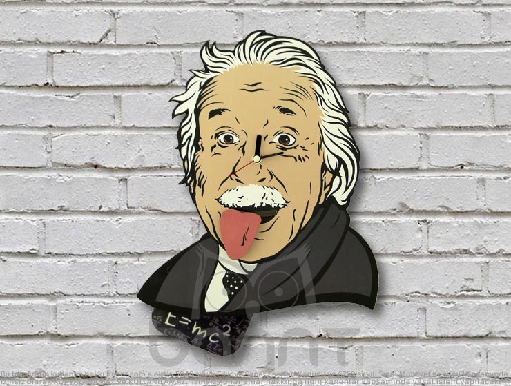 Einstein Sarkaçlı Duvar Saati