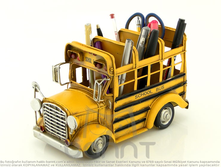 Retro School Bus Kalemlik (Büyük Boy)