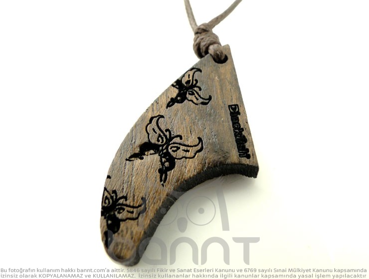 Fin Butterfly Ahşap Kolye Fin Butterfly Ahşap Kolye