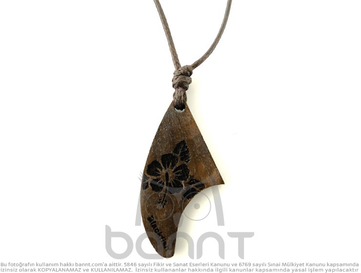 Fin Flower Ahşap Kolye Fin Flower Ahşap Kolye