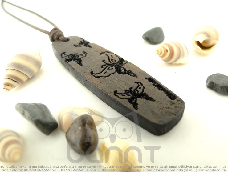Snowboard Butterfly Ahşap Kolye Snowboard Butterfly Ahşap Kolye