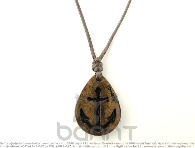 Marine Anchor Ahşap Kolye Marine Anchor Ahşap Kolye