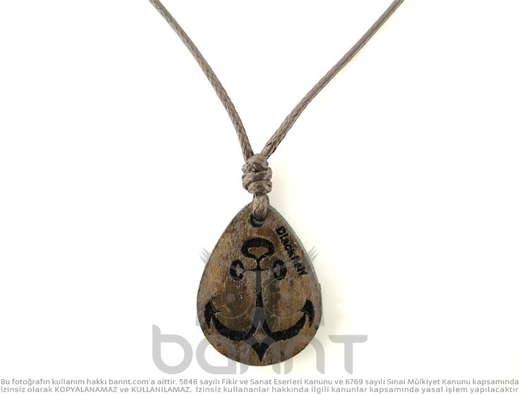 Marine Anchor Ahşap Kolye II Marine Anchor Ahşap Kolye II
