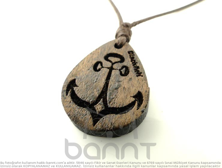 Marine Anchor Ahşap Kolye II Marine Anchor Ahşap Kolye II