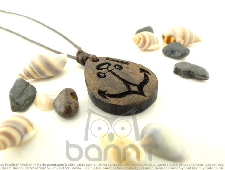 Marine Anchor Ahşap Kolye II Marine Anchor Ahşap Kolye II