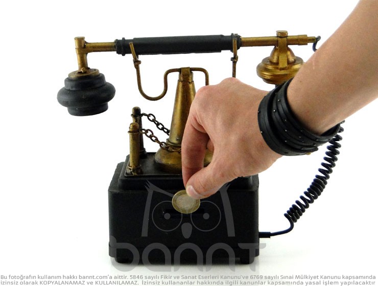 Vintage Telefon Kumbara Vintage Telefon Kumbara