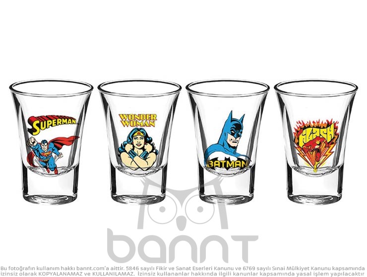 Justice League Shot Bardak Takımı Justice League Shot Bardak Takımı