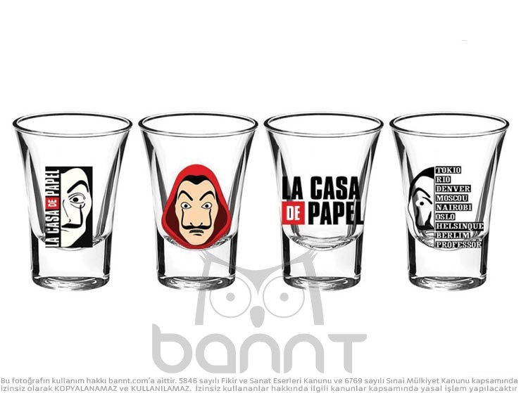 La Casa De Papel Shot Bardak Takımı La Casa De Papel Shot Bardak Takımı