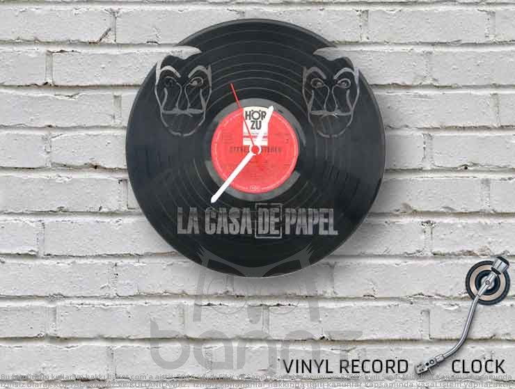La Casa De Papel Vinyl Record Duvar Saati