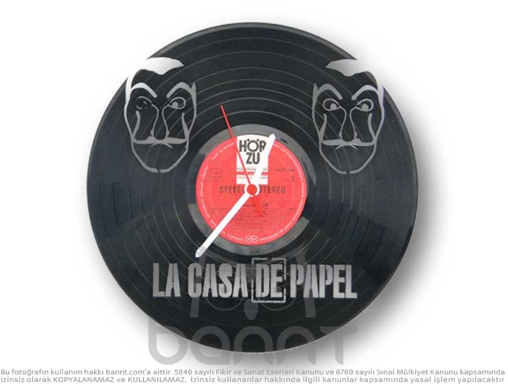 La Casa De Papel Vinyl Record Duvar Saati