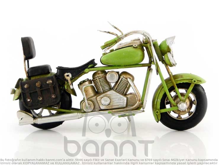 Chopper Metal Motosiklet (Yeşil)