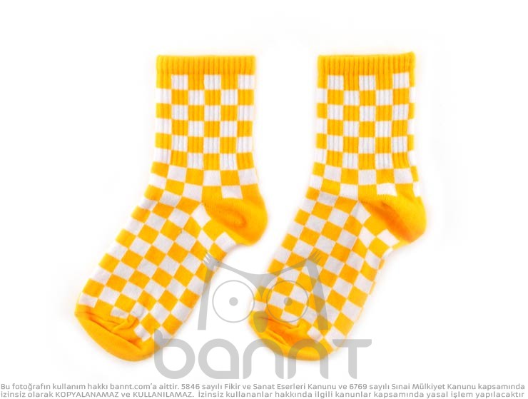 Damalı Çorap (Sarı)
