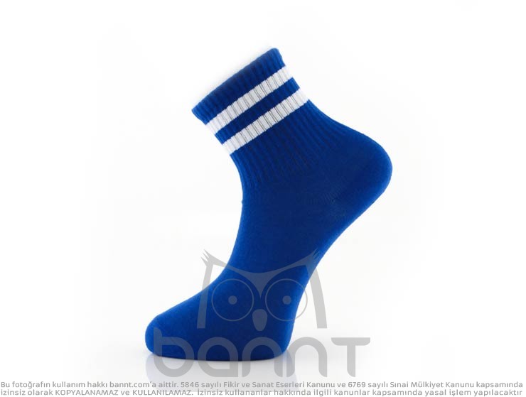 Çizgili Tenis Çorap (Lacivert)