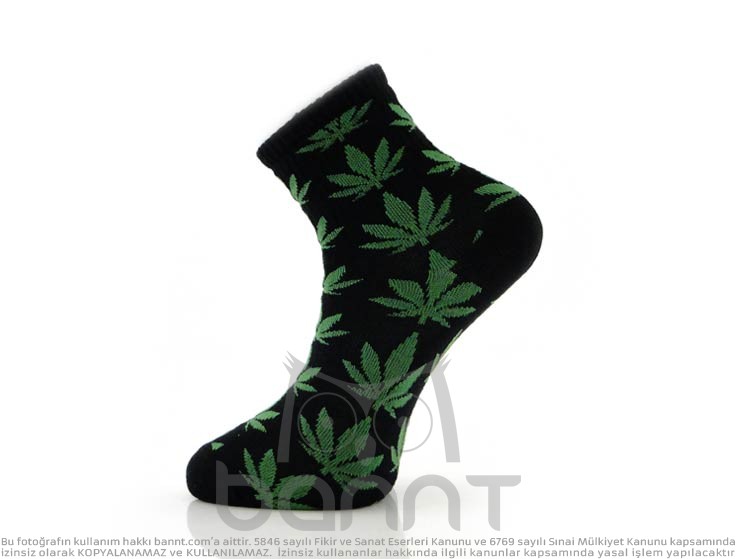 Cannabis Çorap (Siyah)