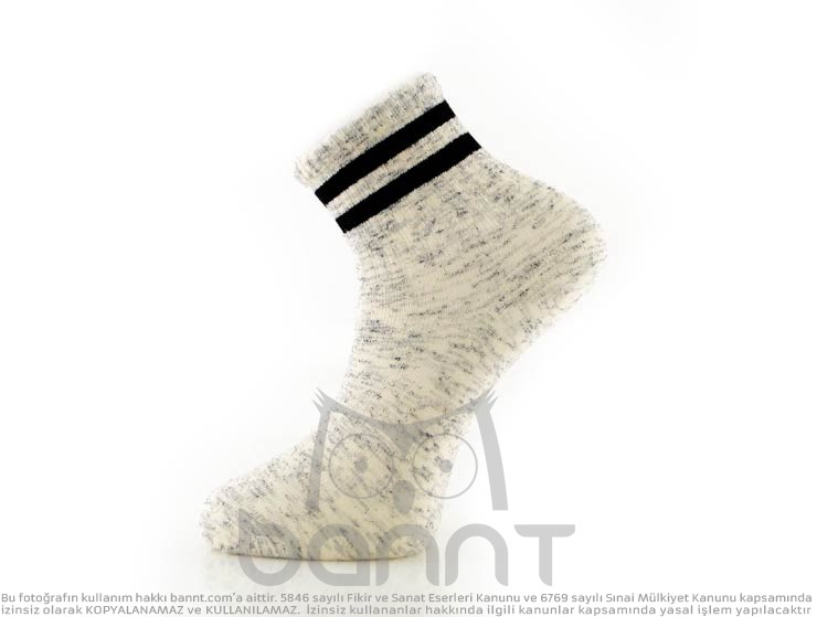 Çizgili Tenis Çorap (Melanj)