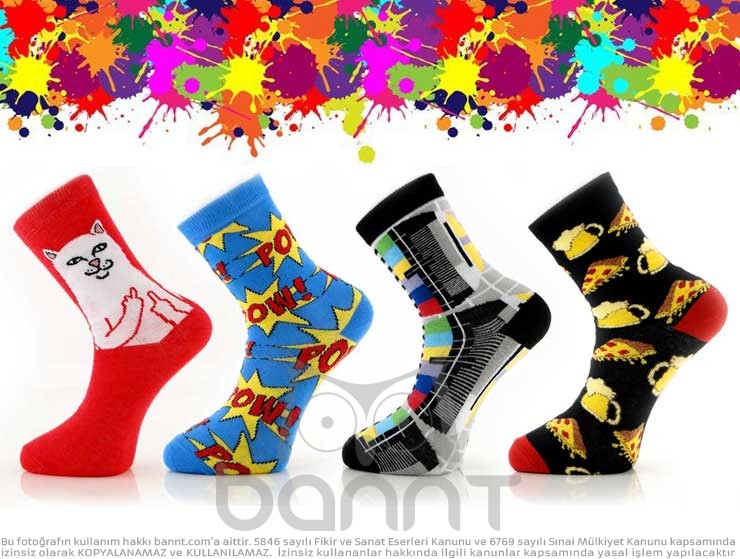 Happy Socks 4'lü Çorap Seti
