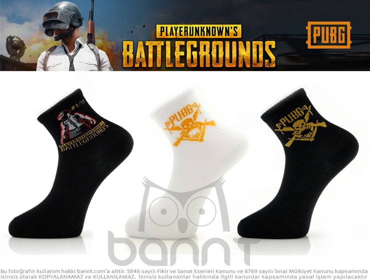 Pubg 3'lü Çorap Seti