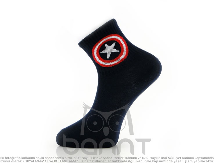 Captain America Çorap (Lacivert)