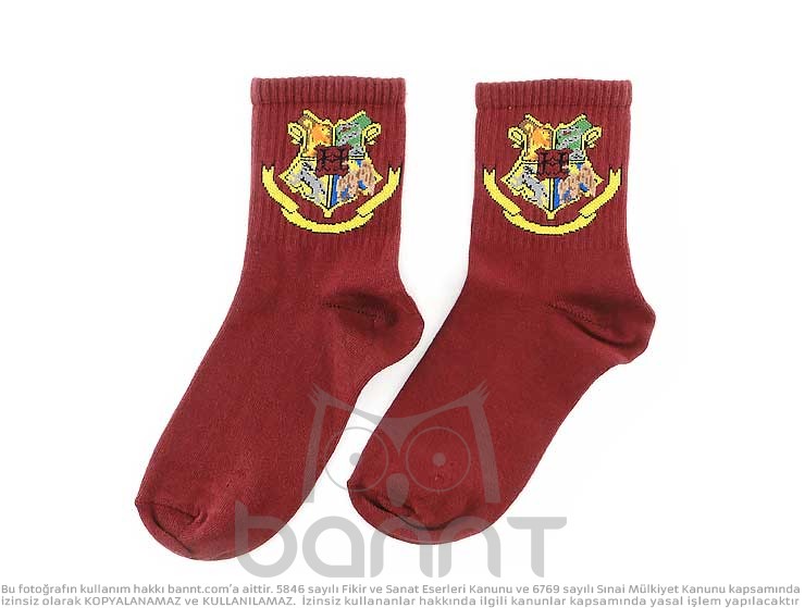 Hogwarts Çorap (Bordo)