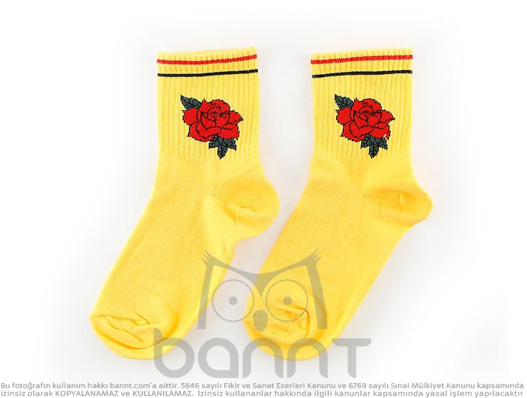 Rose Çorap (Sarı)
