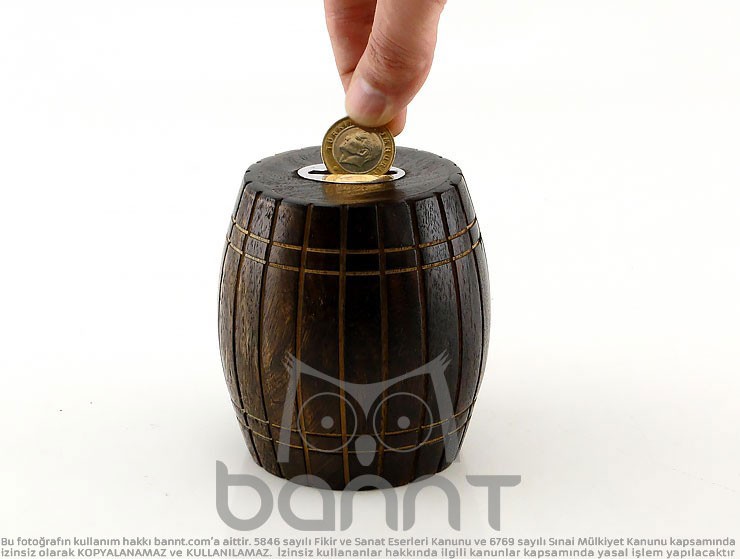 Ahşap Fıçı Kumbara (Küçük Boy) Ahşap Fıçı Kumbara (Küçük Boy)