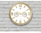 Isı ve Nem Ölçer Premium Duvar Saati (Sarı)