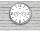 Isı ve Nem Ölçer Premium Duvar Saati (Beyaz)