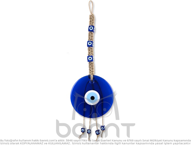 Makrome Örgülü Nazar Boncuğu 22cm Makrome Örgülü Nazar Boncuğu 22cm