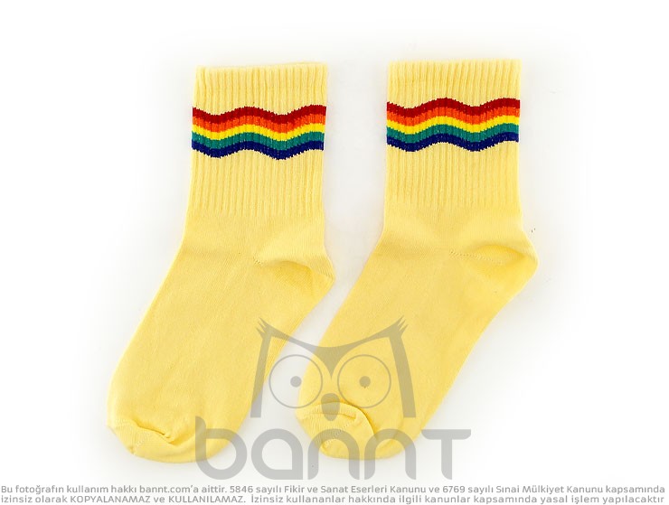Rainbow Çorap (Sarı)
