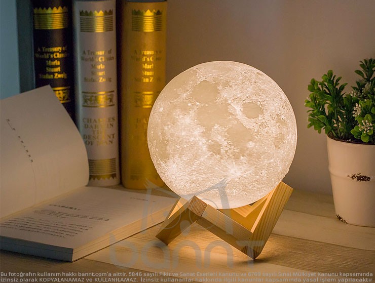 3D Dokunmatik Ay Işığı Lamba