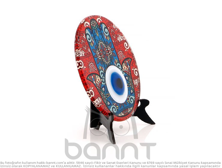 Fatma Ana Eli Masa Üstü Füzyon Cam Nazarlık 12cm Fatma Ana Eli Masa Üstü Füzyon Cam Nazarlık 12cm