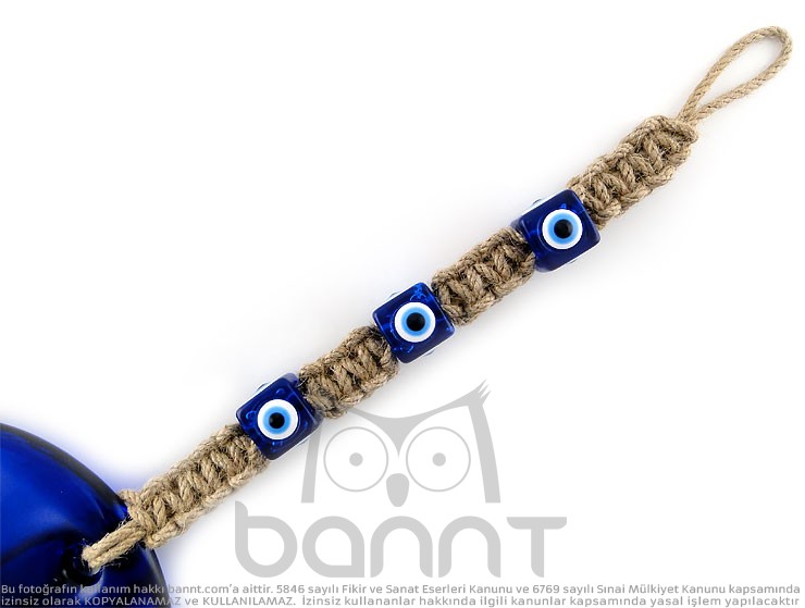 Makrome Örgülü Nazar Boncuğu 18cm Makrome Örgülü Nazar Boncuğu 18cm