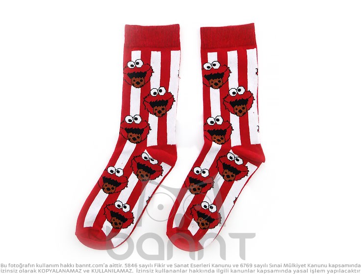 Kurabiye Canavarı Çorap (Kırmızı)