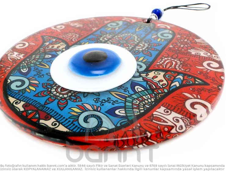 Fatma Ana Eli Füzyon Cam Nazar Boncuğu 12cm Fatma Ana Eli Füzyon Cam Nazar Boncuğu 12cm