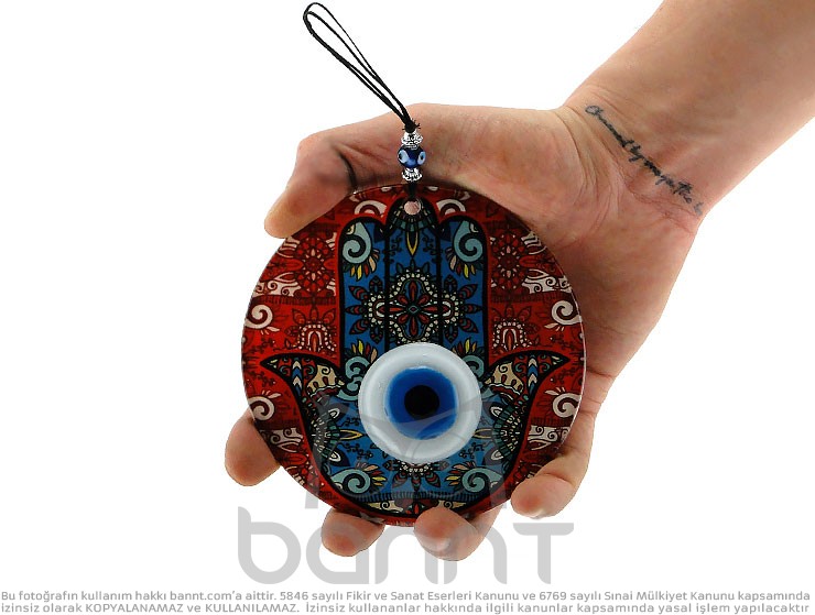 Fatma Ana Eli Füzyon Cam Nazar Boncuğu 12cm Fatma Ana Eli Füzyon Cam Nazar Boncuğu 12cm