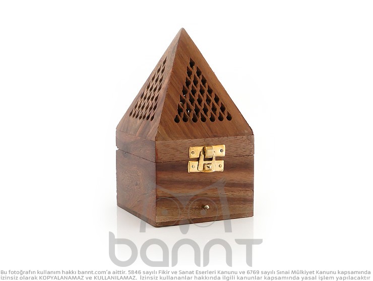 Piramit Ahşap Konik Tütsülük (Büyük Boy) Piramit Ahşap Konik Tütsülük (Büyük Boy)