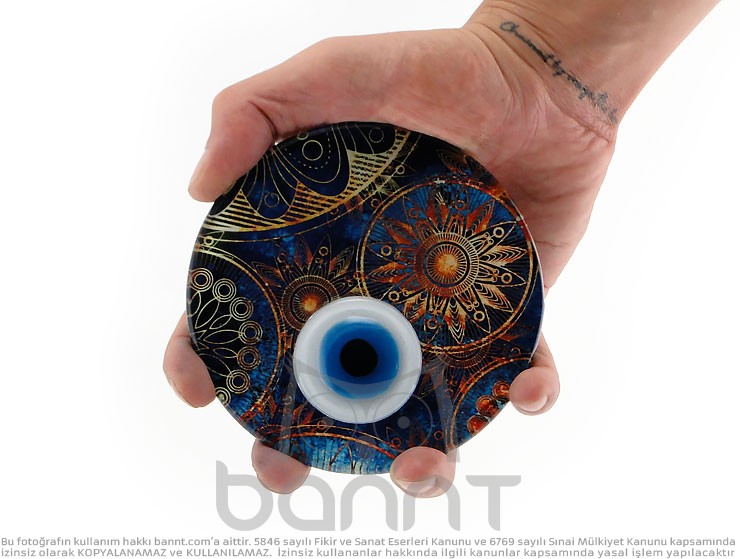 Güneş Masa Üstü Füzyon Cam Nazarlık 12cm Güneş Masa Üstü Füzyon Cam Nazarlık 12cm