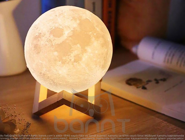 Şarjlı 3D Dokunmatik Ay Işığı Lamba Şarjlı 3D Dokunmatik Ay Işığı Lamba