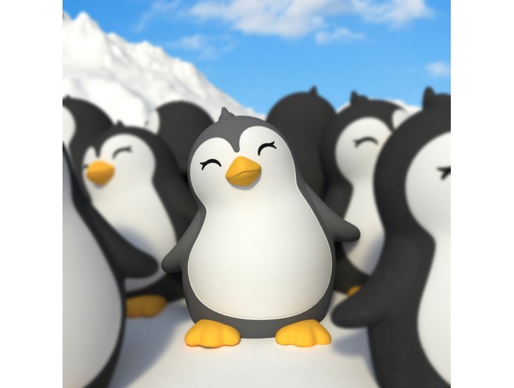 Dhink Silikon Şarjlı Gece Lambası Penguen Dhink Silikon Şarjlı Gece Lambası Penguen