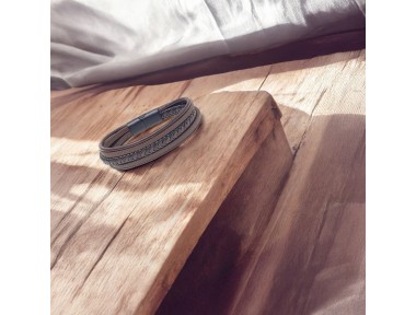 Kahve Siyah Çoklu Deri Bileklik