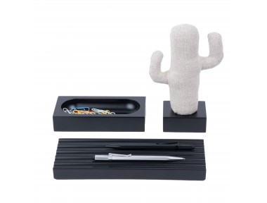 Kayigo Siyah Woody Bej Cactus Üçlü Set