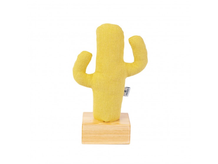 Kayigo Cactus Lavanta Dolgulu Gri Notluk / Ahşap - Sarı