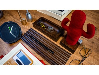 KAYIGO Woody Üçlü Ofis Seti Koyu Kahverengi