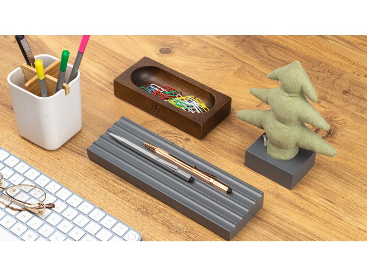 Kayigo Woody Gri Üçlü Ofis Seti -Yeşil Çam
