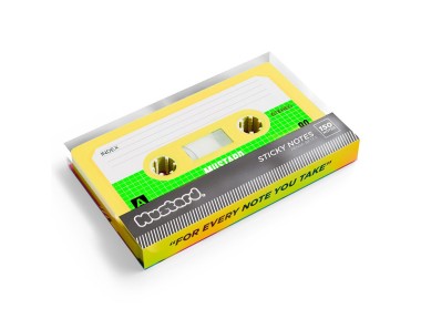 Mustard Kaset Sticky Not Kağıdı