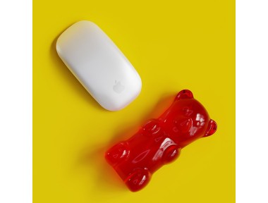 Mustard Gummy Bear Mouse Bilek Desteği - Kırmızı