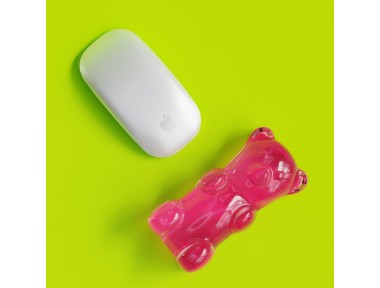 Mustard Gummy Bear Mouse Bilek Desteği - Pembe